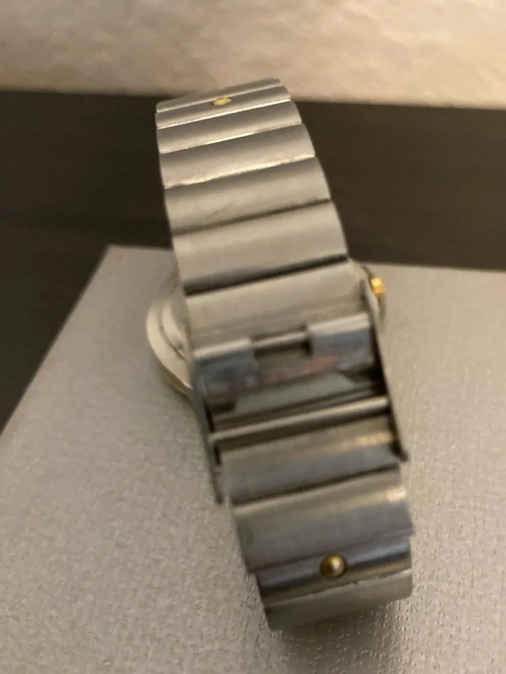Movado Two-Tone Gold & Black Minimalist Wristwatch